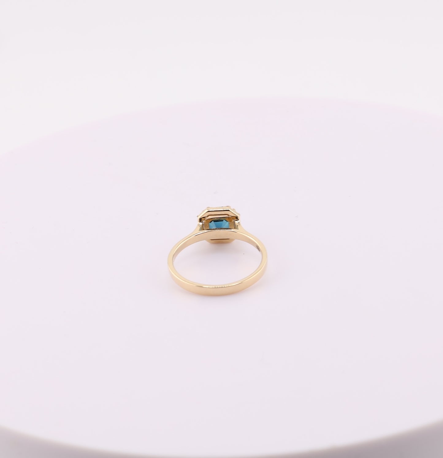 zertifizierter natürlicher Indigolith-Turmalin-Ring –  blauer Turmalin in 14 Karat Gold