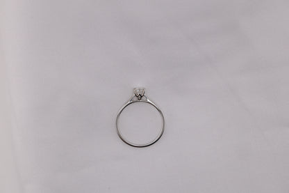 zertifizierter natürlicher Solitär Diamant Ring – 18 Karat Weißgold