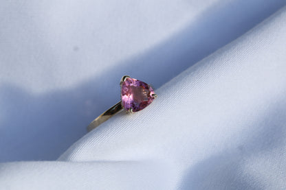 zertifizierter natürlicher Pinker-Turmalin-Ring – intensiv pinker Turmalin in 14 Karat Gold mit natürlichen Diamanten