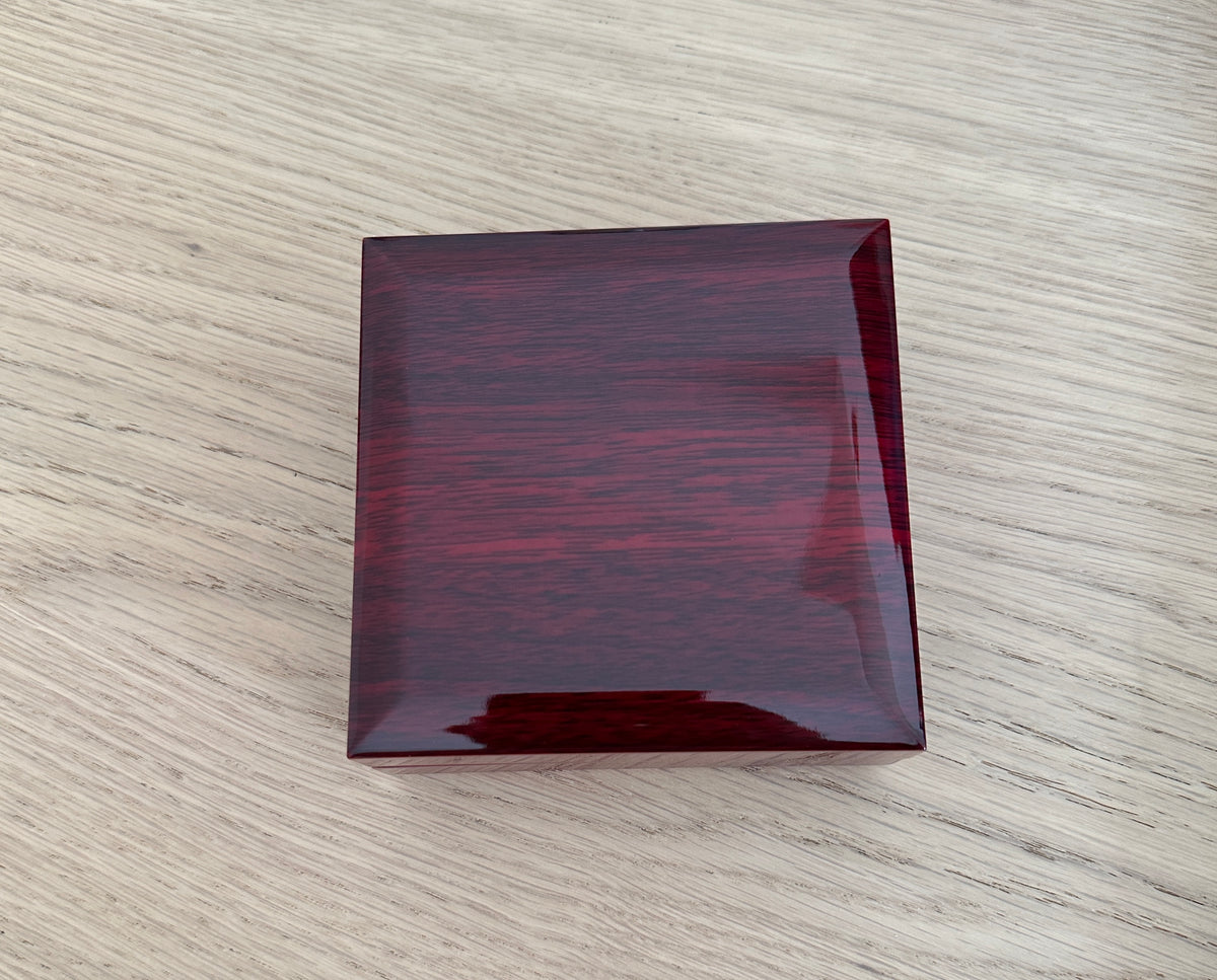 High-Quality Trailer Box with LED Light in Piano Lacquer, Mahogany Finish - Accessories