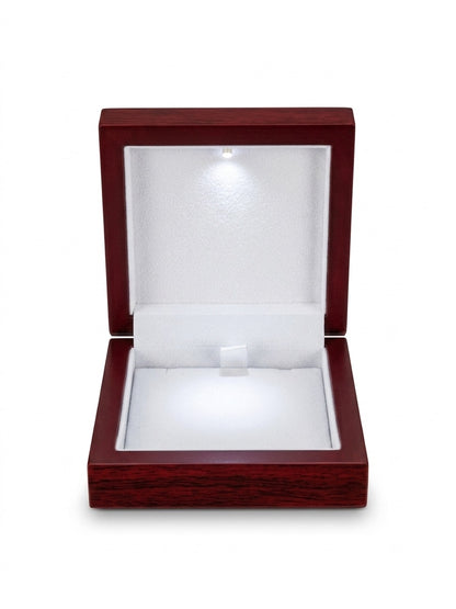 High-Quality Trailer Box with LED Light in Piano Lacquer, Mahogany Finish - Accessories