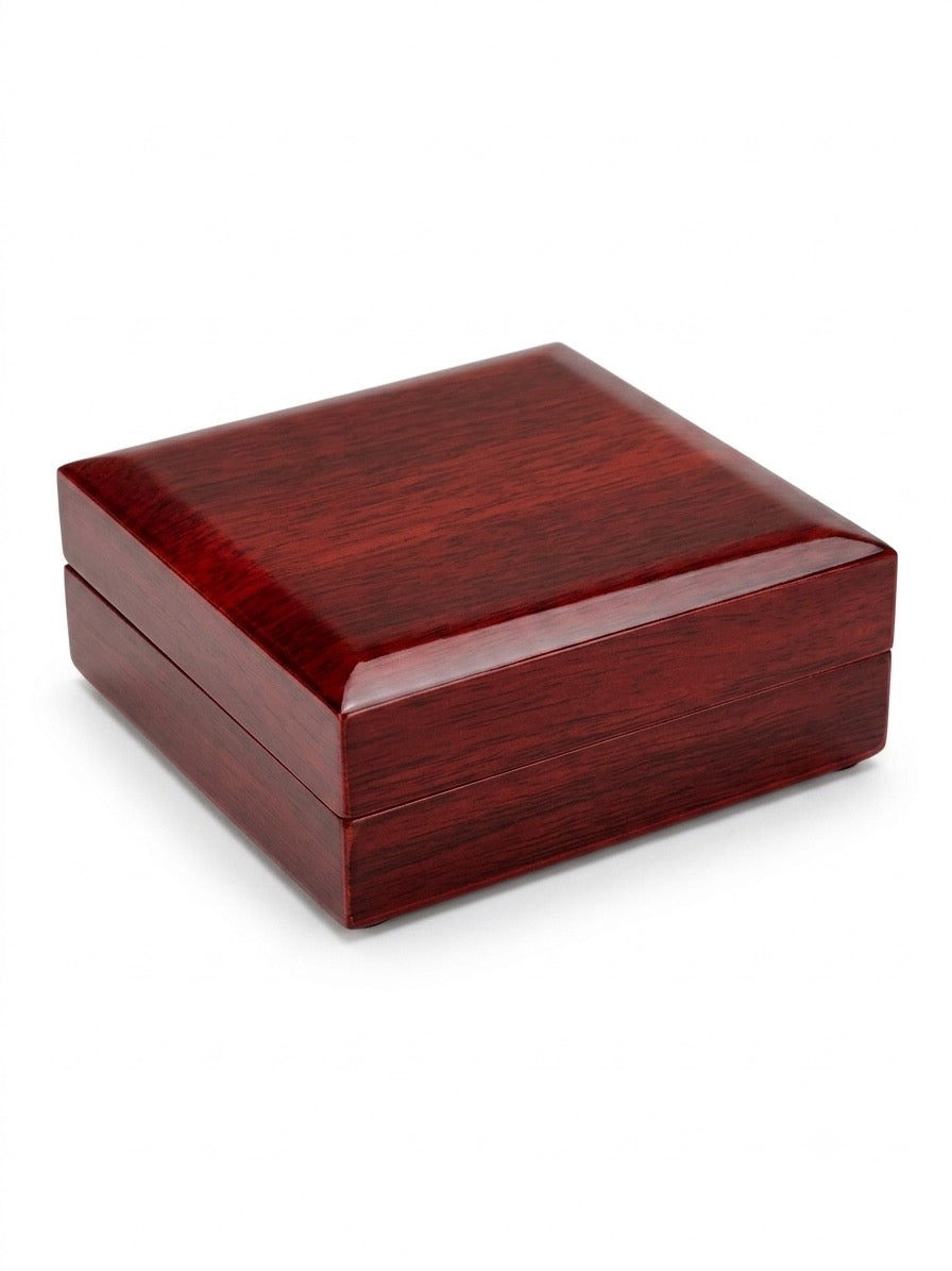 High-Quality Trailer Box with LED Light in Piano Lacquer, Mahogany Finish - Accessories
