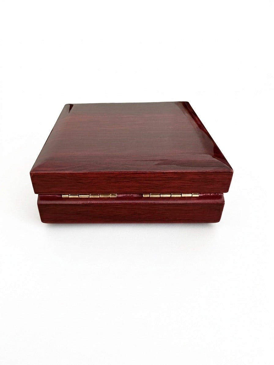 High-Quality Trailer Box with LED Light in Piano Lacquer, Mahogany Finish - Accessories