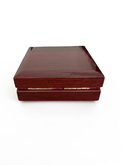 High-Quality Trailer Box with LED Light in Piano Lacquer, Mahogany Finish - Accessories