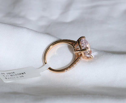 Morganit (5.21ct) Ring in 18K/750er Roségold mit Diamanten