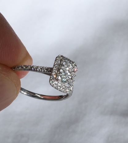 Diamant VVS Ring in 18 Karat Weißgold