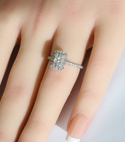 Diamant VVS Ring in 18 Karat Weißgold