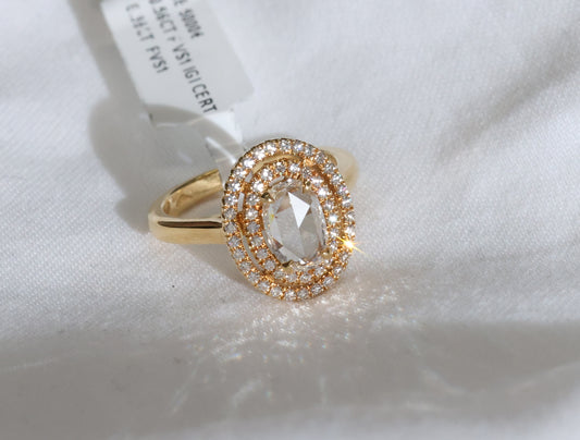 Diamant (Rose Cut) Ring in 18 Karat Gold