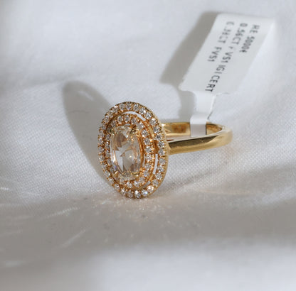 Diamond (Rose Cut) Ring in 18K Gold