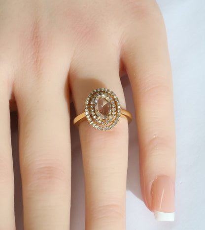Diamond (Rose Cut) Ring in 18K Gold