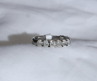 Diamant (1.2ct, Oval Cut) Ring Eternity in 18 Karat Weißgold