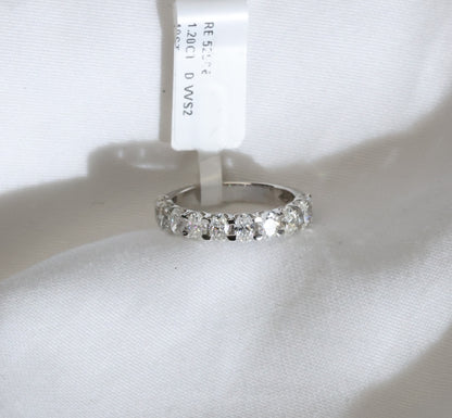 Diamant (1.2ct, Oval Cut) Ring Eternity in 18 Karat Weißgold