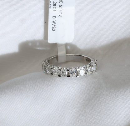 Diamant (1.2ct, Oval Cut) Ring Eternity in 18 Karat Weißgold