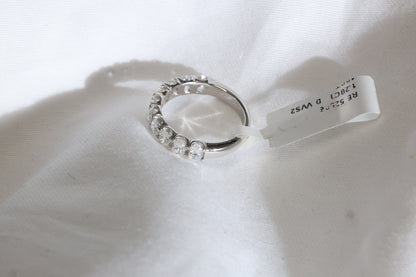 Diamant (1.2ct, Oval Cut) Ring Eternity in 18 Karat Weißgold