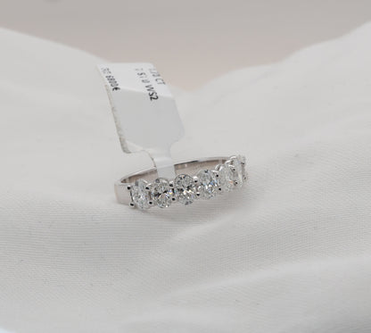 Diamant (1.7ct, Oval Cut) Ring Eternity in 18 Karat Weißgold