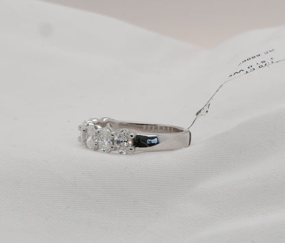 Diamant (1.7ct, Oval Cut) Ring Eternity in 18 Karat Weißgold