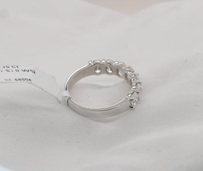 Diamant (1.7ct, Oval Cut) Ring Eternity in 18 Karat Weißgold