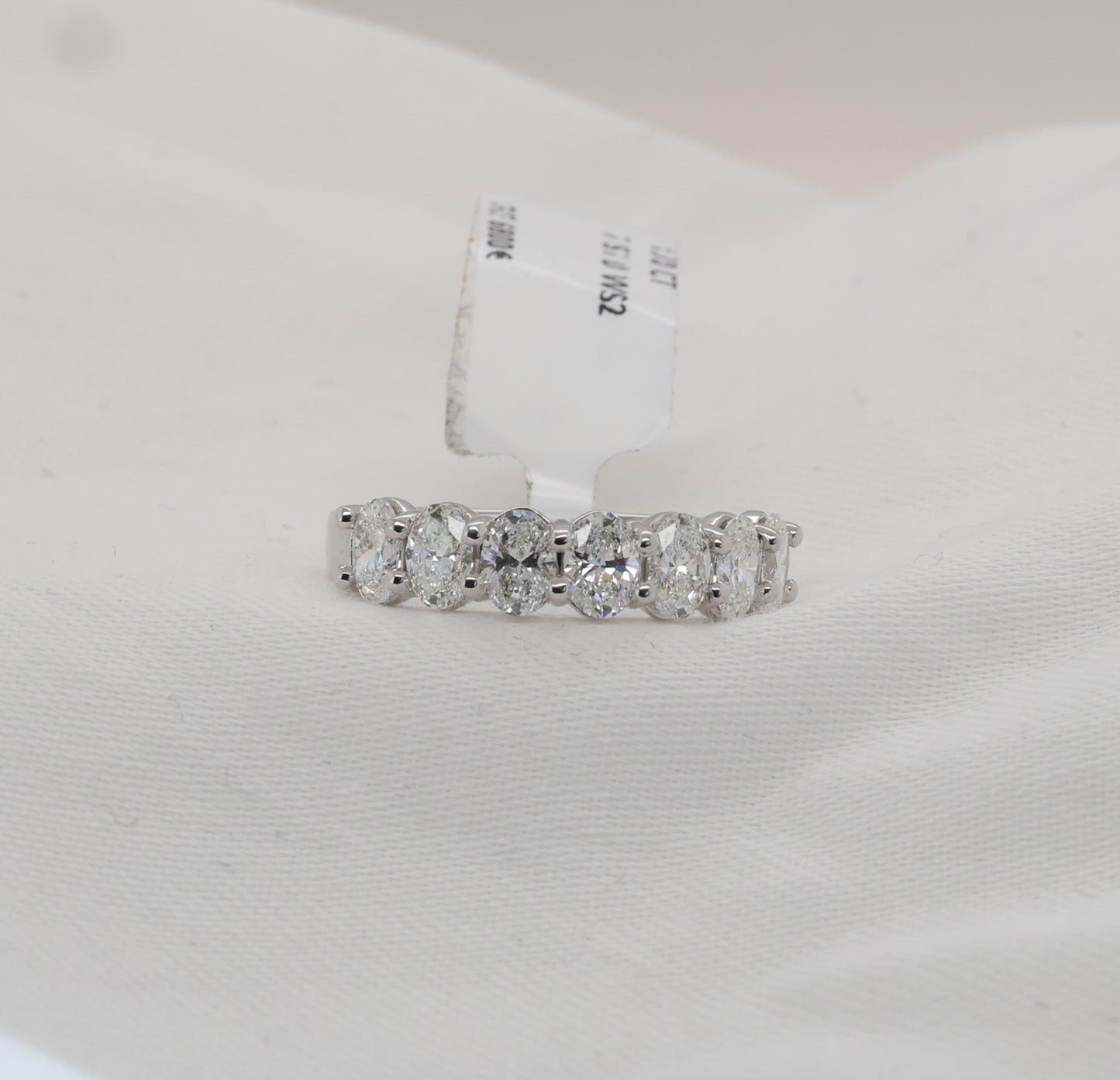 Diamant (1.7ct, Oval Cut) Ring Eternity in 18 Karat Weißgold