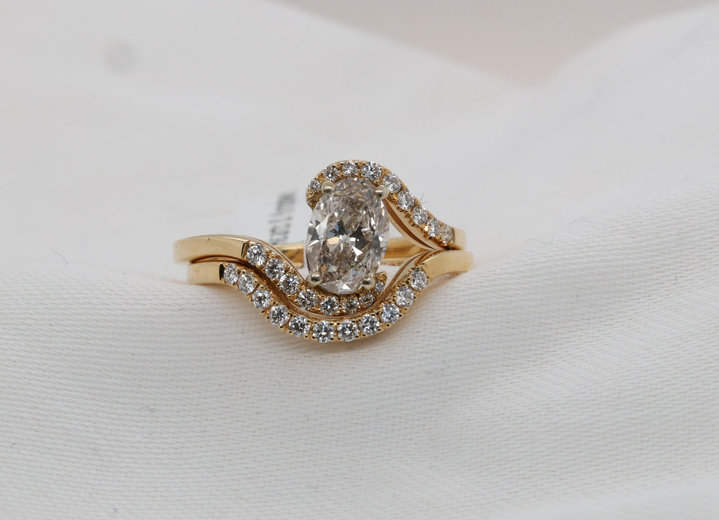 Diamant Ringe Set (Stapelbar) in 18 Karat Gold