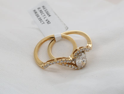 Diamant Ringe Set (Stapelbar) in 18 Karat Gold