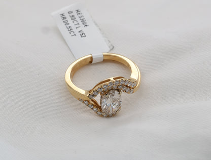 Diamant Ringe Set (Stapelbar) in 18 Karat Gold