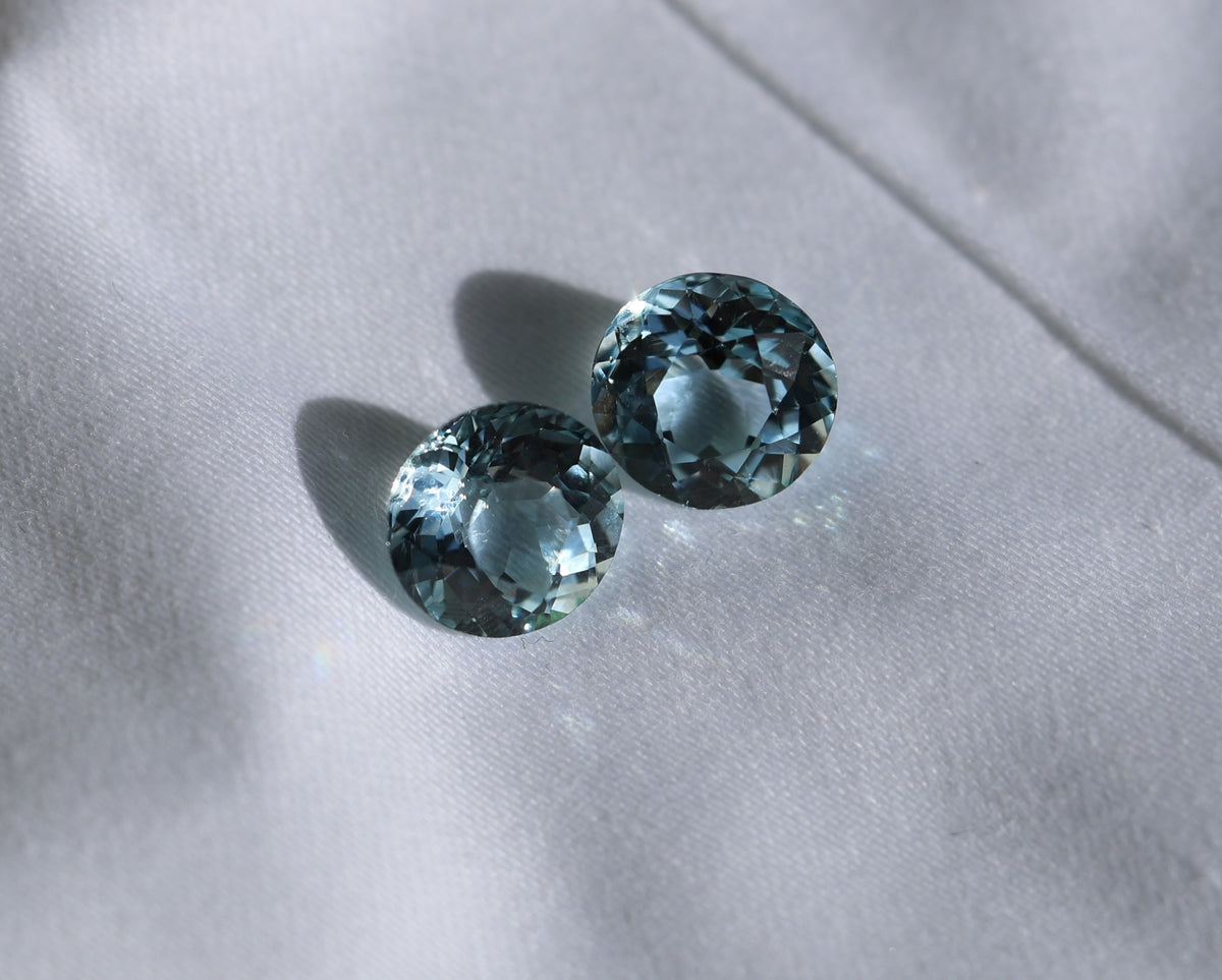 Natural blue Aquamarine (Pair) – Lose Gemstones