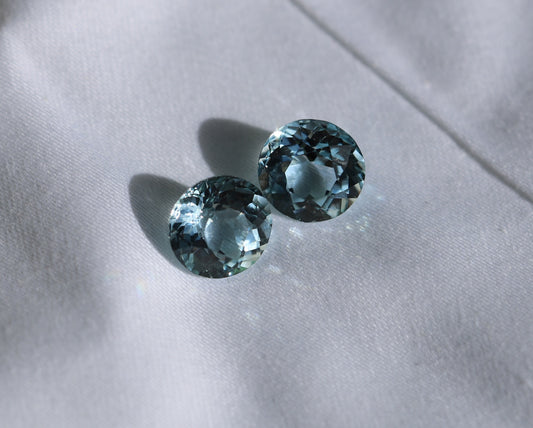 Natürliche leuchtend blaue Aquamarine (Paar, 8.66 ct)  – lose Edelsteine