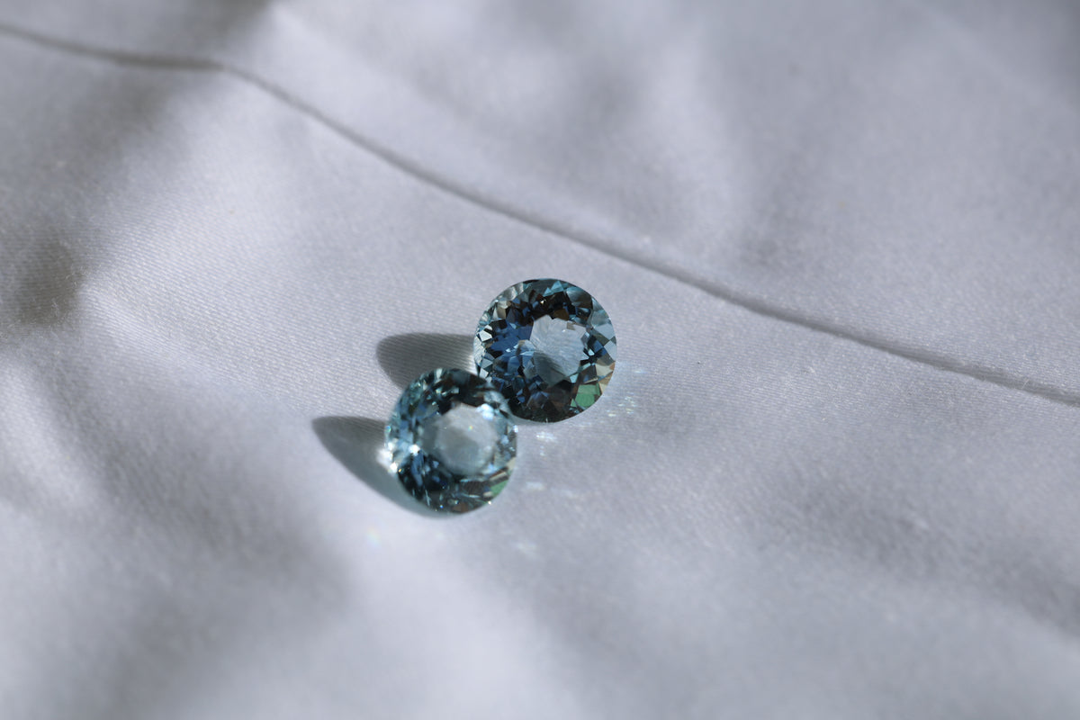 Natural blue Aquamarine (Pair) – Lose Gemstones
