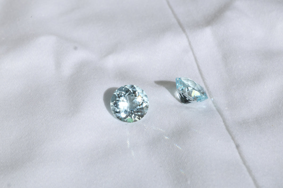 Natural blue Aquamarine (Pair) – Lose Gemstones