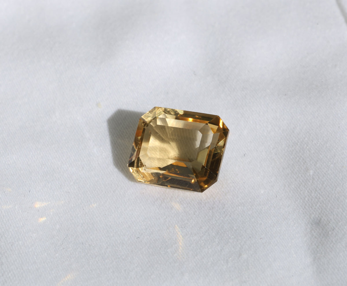 Natürlicher Champagner-farbener Citrin – loser Edelstein