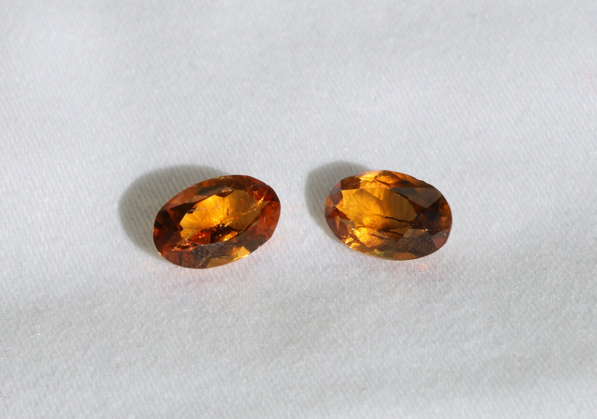 Natural “Madeira” Citrine (Pair)  – Loose Gemstones