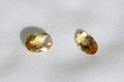 Natural Champagne-Colored Citrine (Pair)  – Loose Gemstones