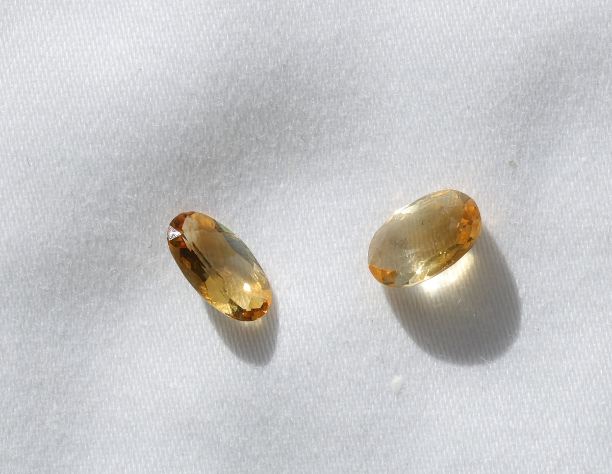 Natural Champagne-Colored Citrine (Pair)  – Loose Gemstones