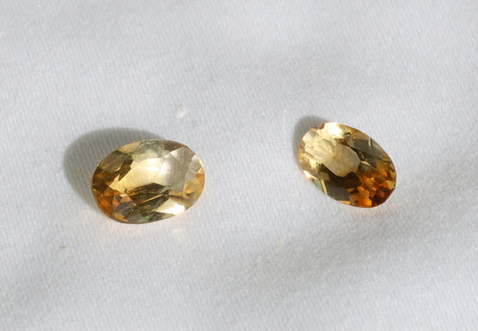 Natürliche Champagner-farbene Citrine (Paar)  – lose Edelsteine