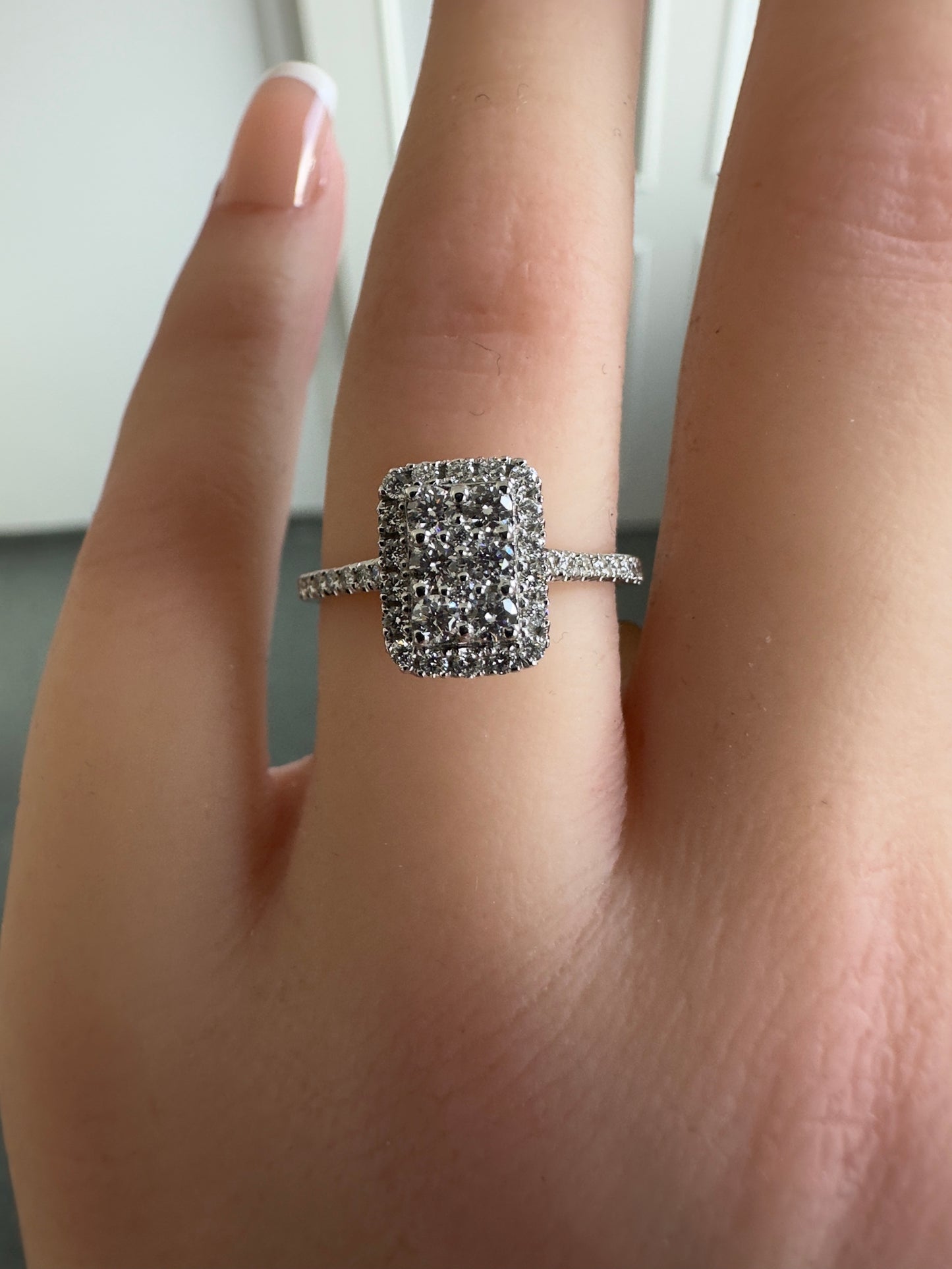 Diamant VVS Ring in 18 Karat Weißgold