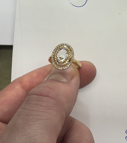Diamond (Rose Cut) Ring in 18K Gold